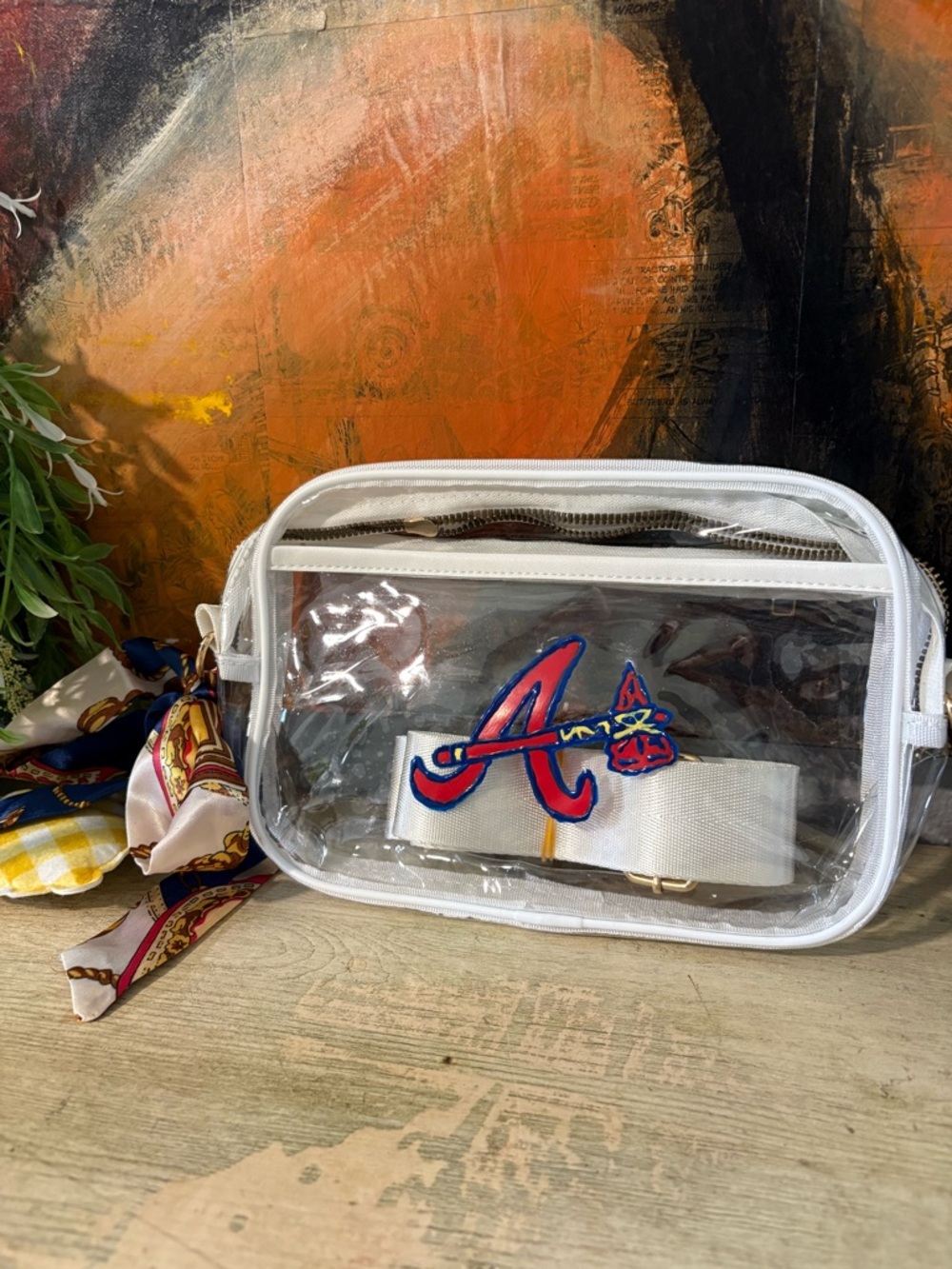 Braves Stadium Custom Crossbody Handpainted